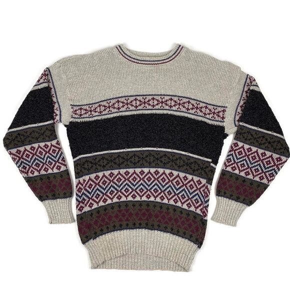 Vintage Knit Striped Sweater Cambridge Classics - Picture 1 of 3